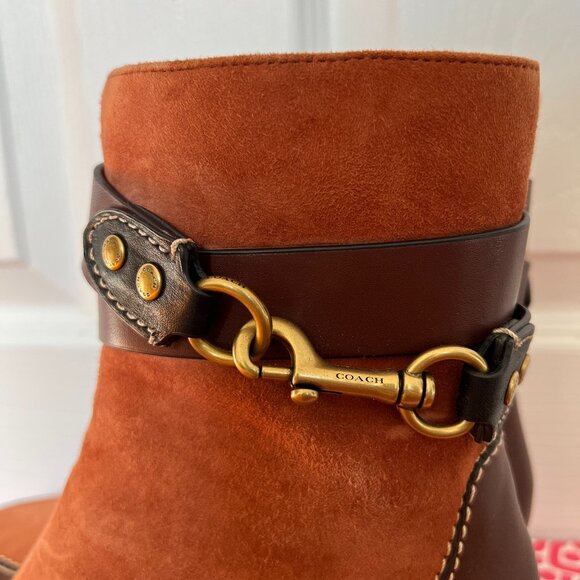 [GENTLY WORN] Coach Suede Ankle Boots - Picture 3 of 7